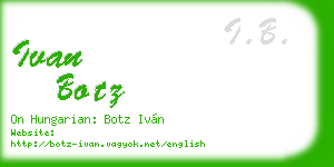 ivan botz business card